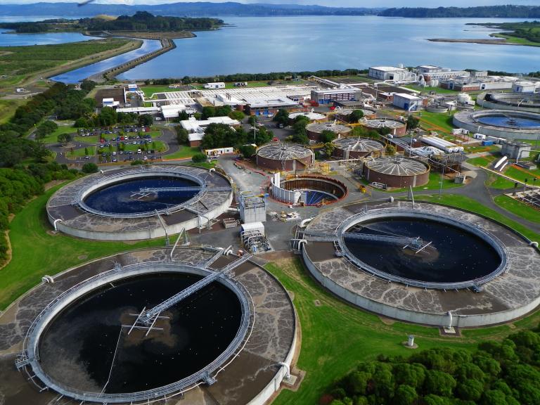 New Zealand water infrastructure and council buildings representing public service governance and accountability. (Photo: NZ Herald 2013)